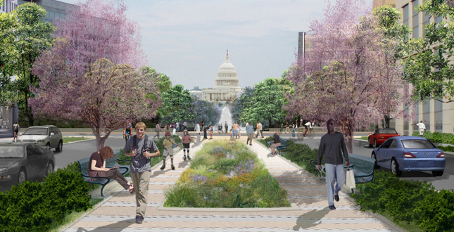 Monumental core Framework Plan: Connecting New Destination with the National Mall
