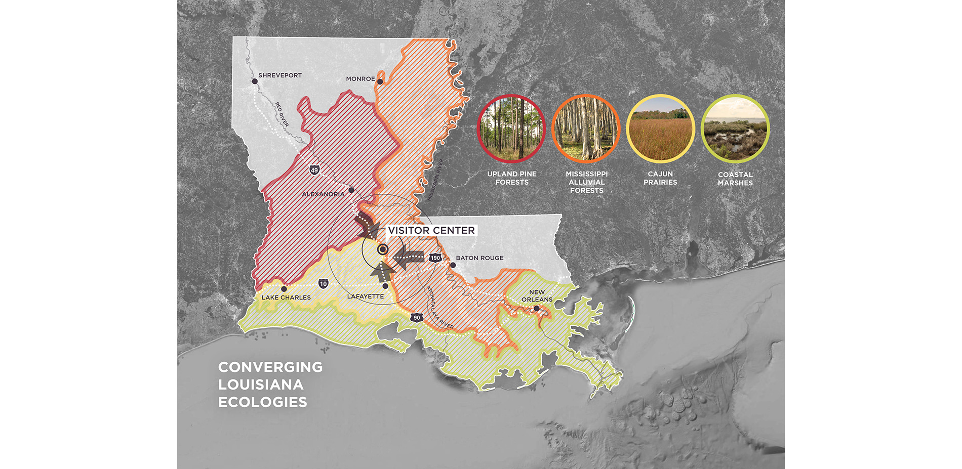Louisiana Ecologies Map