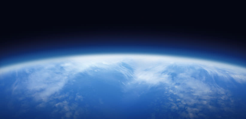 Partial view of the Earth from space